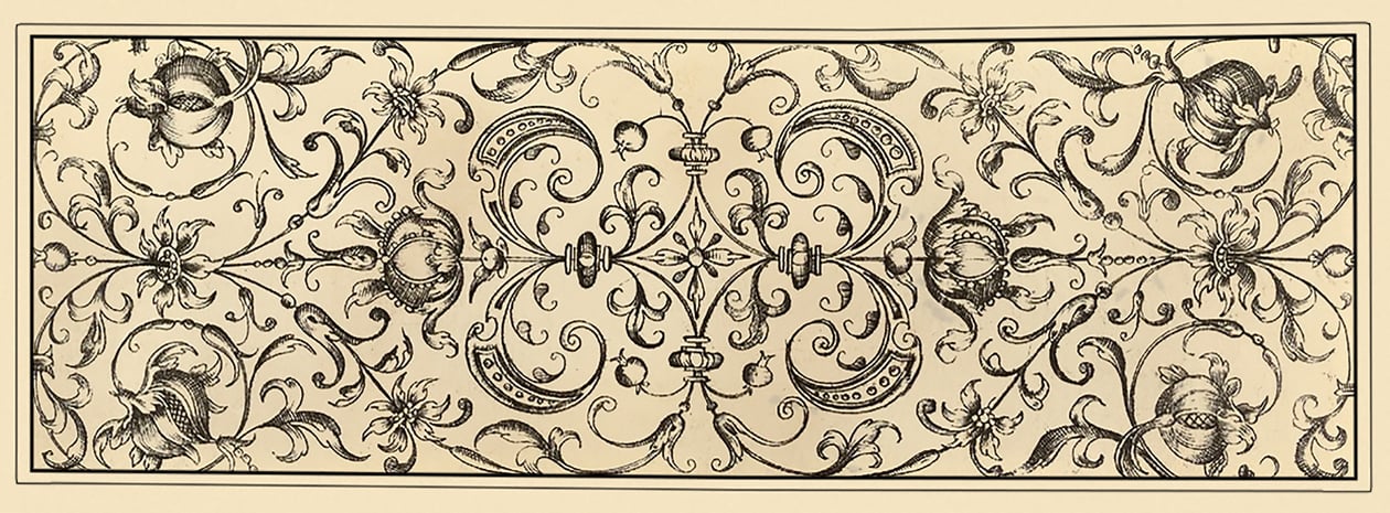 Tendril friezes with birds and flowers. Courtesy of Museum für Kunst und Gewerbe Hamburg, Europeana